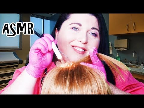 ASMR Doctor Scalp Check Roleplay (Real Hair, Gloves, Combing, Parting, Hair Play, Light Triggers)