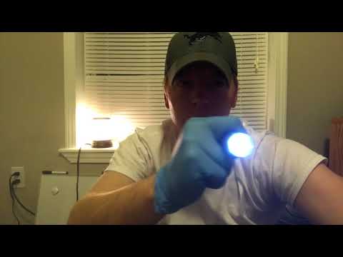 ASMR Light Therapy with hospital gloves