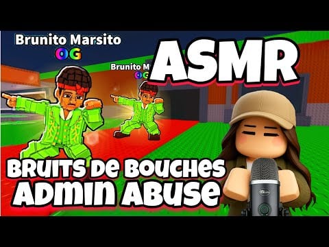 ASMR Français • BRUITS DE BOUCHE ET CHUCHOTEMENT SUR STEAL A BRAINROT ADMIN ABUSE ! 😴👄