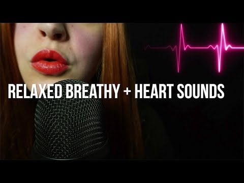 Relaxing Female Heartbeat + Mic Blowing & Breathing [ASMR]