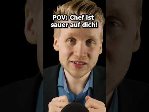 ASMR - POV: Chef ist sauer auf dich!  #shorts #asmr #roleplay #deutscheasmr