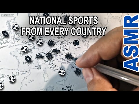 ASMR: The National - Traditional Sports From Every Country in Europe | ASMR relaxing + map tracing
