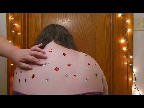 🔸️ASMR Hair Placing & Parting + Rhinestones w/Back Attention & Scratching ♦️🔹️ 