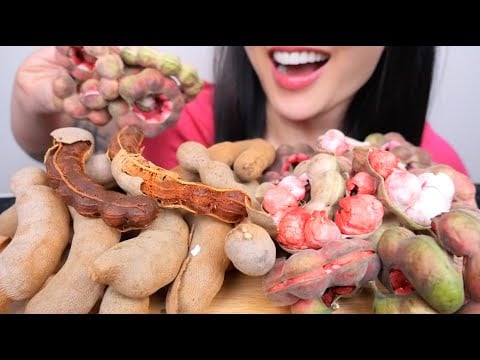 STRANGE FRUIT (TAMARIND AND TAMARIND) ASMR EATING SOUNDS | LIGHT WHISPERS | SAS-ASMR