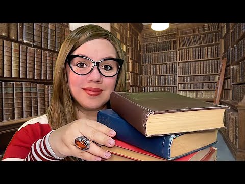 ASMR ESPAÑOL 📚 Bibliotecaria en Libreria Roleplay 📚 Sonidos de Papel y Teclado SUAVE Para Dormir