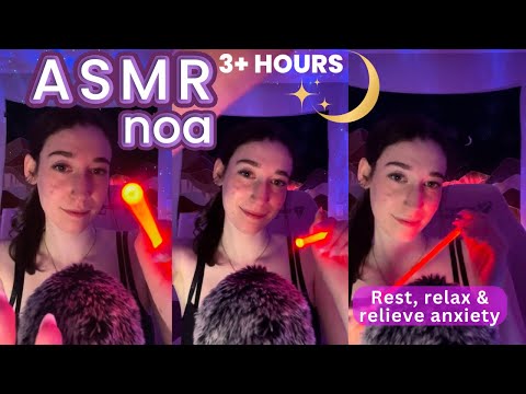 Plucking, Tapping, Light Triggers + more! | OVER 3 HOURS asmr for sleep and relaxation 💕| live #119