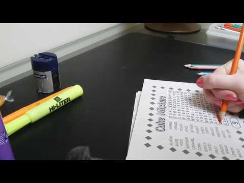 ASMR Wordsearch (with hard candy sounds)