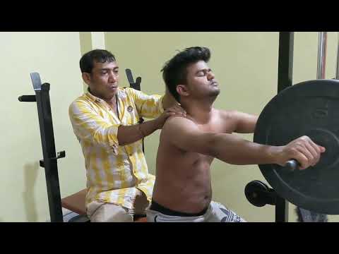 head and body massage asmr at multi gym by Asim barber | New style cracking