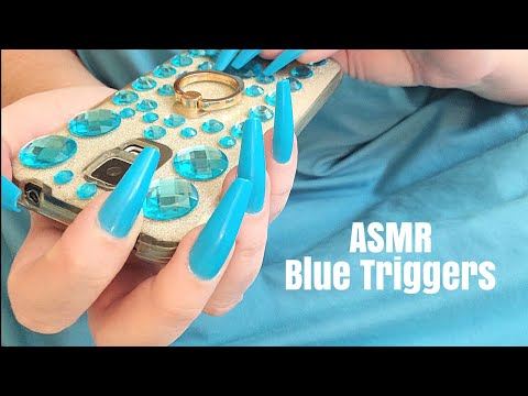 ASMR Blue Triggers-Fast Tapping And Scratching (Lo-fi)