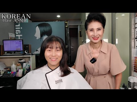 미용실ASMR 시각과청각의 활성화 # 매직셋팅 결정리와 하단 C컬펌  생기있고 부드럽게~Korean Beauty salon ASMR visual and hearing