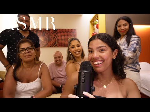 Family tries ASMR! (they all did amazing)