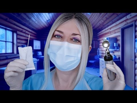 ASMR Ear Exam & Ear Cleaning - Relaxing Audio - Otoscope, Fizzy Drops, Picking, Gloves, Typing