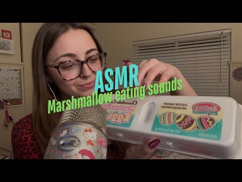 ASMR marshmallow egg eating sounds *tingly*