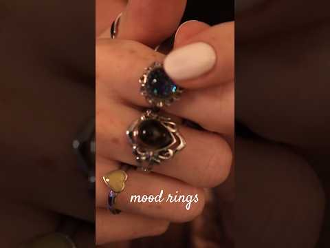 Mood rings from the 90s 🌙💍 #asmr #moodrings #nostalgia #softspoken