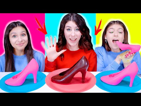 ASMR No Hands vs One Hand vs Two Hands Eating Challenge By LiLiBu