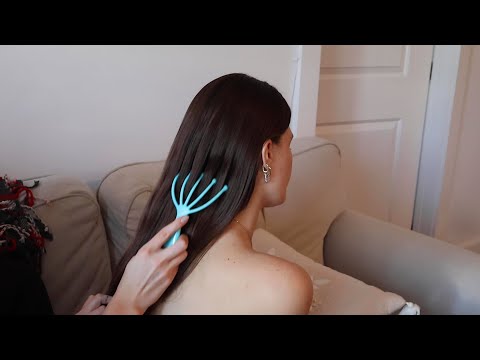 ASMR Hairplay and Hair Brushing with My Sister @xokatieASMR (Whisper)