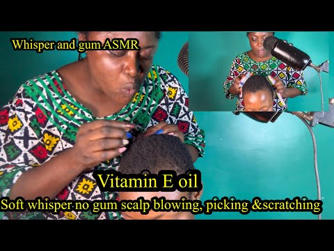 ASMR ✨soft whisper and gum Fast and intense scalp scratching with tools