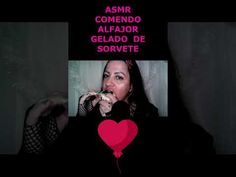 ASMR-SHORTS MUKBANG COMENDO ALFAJOR GELADO DE SORVETE #asmr #shorts #rumo1k