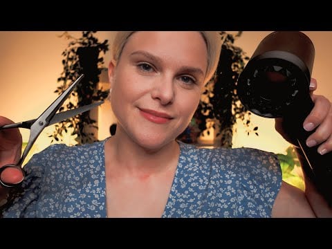 A Relaxing ASMR Hair Wash, Haircut & Blow Dry