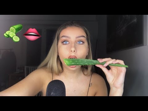 SLIMY ALOE VERA EATING ASMR MUKBANG