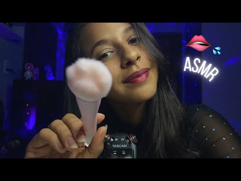 ASMR: pincel de gatinho no seu rosto (sons de boca)