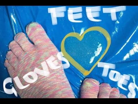 LATEX GLOVES👣💙  FEET & TOES  [[ ASMR ]]