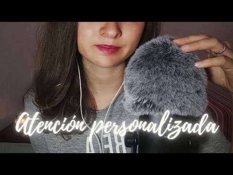 (ASMR ESPAÑOL) ATENCIÓN PERSONALIZADA (te toco la carita, el pelo, besitos, mouth sounds...)