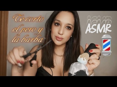 ASMR / ROLEPLAY BARBER SHOP, te corto el pelo y la barba 💈🪒