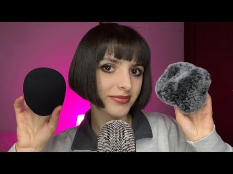 ASMR Ultimate Mic Scratching Combo (Bare Mic + Fluffy Mic + Foam Cover)