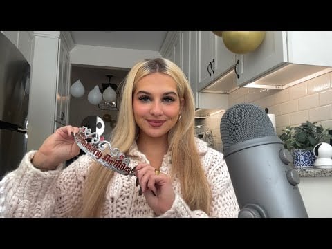 ASMR 24th Birthday Haul 🍾 Tapping, Scratching, Whispered Rambling