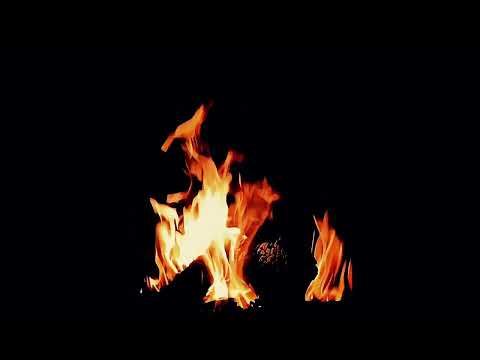 10 HOURS Cozy Fireplace 🔥 Real Fire Crackling & Warm Orange Flames | Dark Screen for Deep Sleep✨