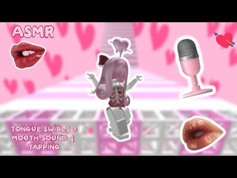✧  VALENTINE'S DAY ESPECIAL 彡 ROBLOX ASMR TONGUE SWIRLS + MOUTH SOUNDS & TAPPING & KISSES 💋 ꕤ ୧ 🎀🍓💗