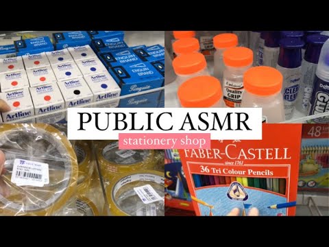 ASMR IN PUBLIC | IN STATIONERY SHOP 📚✏️ (quick & fast)