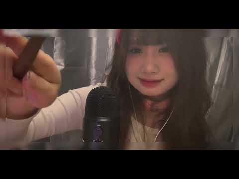 ASMR🎧｜Paper tube, mouth sound | wooden spoon | tapping | whispering
