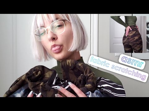 ASMR | Fabric Scratching on Walmart Yoga Pants / Flared Leggings w/ Hand Rubbing & Head Scratching