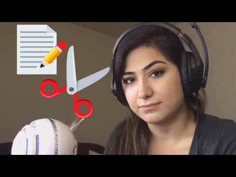 ASMR - Trigger compilation - English whispering, scissors,  and tuning fork imitation!