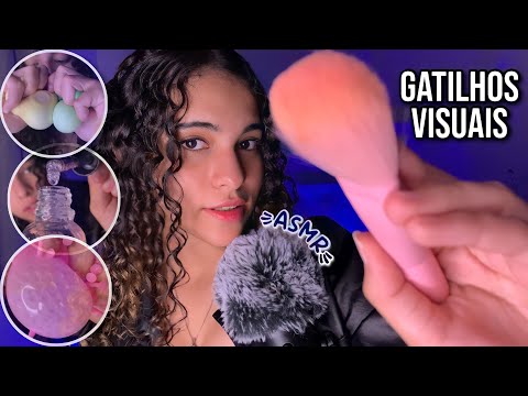 ASMR | GATILHOS VISUAIS SATISFATÓRIOS PARA CANSAR SEUS OLHOS - conta gotas, pincel na tela...