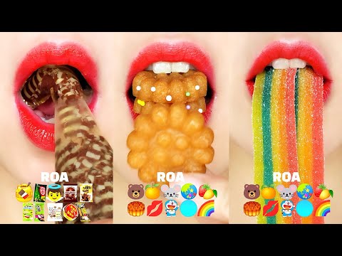 ASMR EMOJI FOOD 10 MINUTES 10분 이모지 먹방 EATING SOUNDS FOR SATISFYING SLEEP