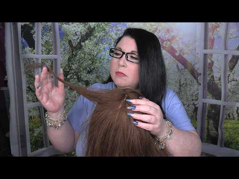 ASMR Hair Play, Hair Pulling, Scratch Massage, Scalp Massage, Finger Curling for Headache Relief