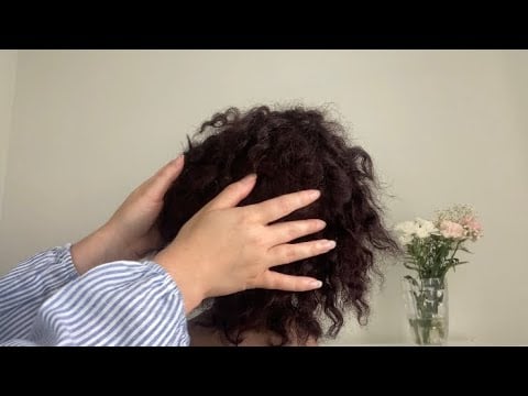 ASMR: Gentle Hair Play & Grounding Meditation | Soft-Spoken with Fire Crackling Sounds