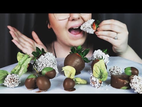ASMR Chokladdoppad frukt | Juicy eating sounds (ASMR Svenska)