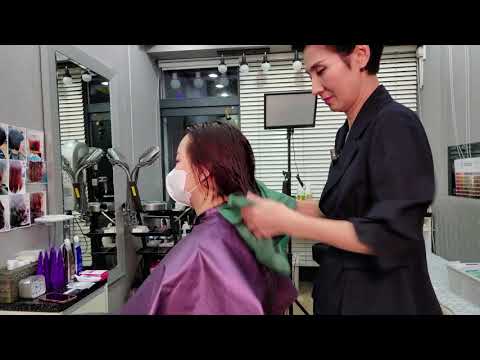 미용실 ASMR  손상모 클리닉(케라틴 콜라겐)   Damaged hair clinic (keratin collagen)/Korean hair salon