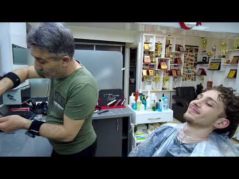 FIRE IN THE EARS ! IN-DEEP ASMR RELAXATION THERAPY:HEAD MASSAGE AND HAIR -BEARD SHAVING ,NECK CRACKS