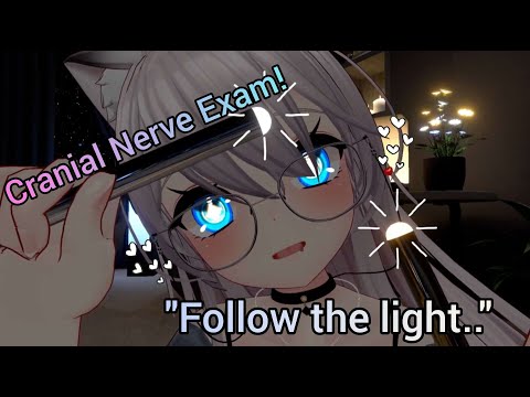 giving you a cranial nerve exam! (light triggers, visuals, whispers) | ASMR