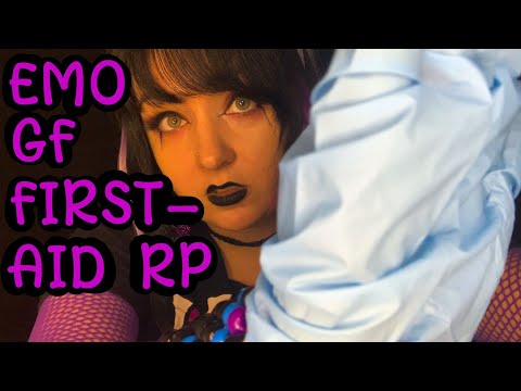 Emo GF Gives you First Aid! ASMR Comforting Roleplay