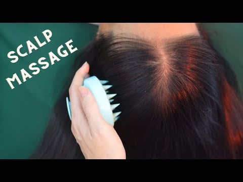 ASMR Real Person Head Massage, Hair Parting, Hair Treatment With Shampoo Brush For Sleep