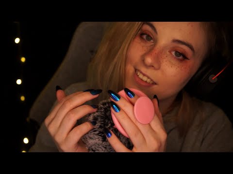 ASMR | scalp massage & mic blowing - fluffy blue yeti