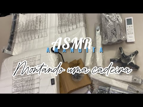 ASMR- montando uma cadeira / plásticos / Plástico bolha / papel / parafuso/ etc