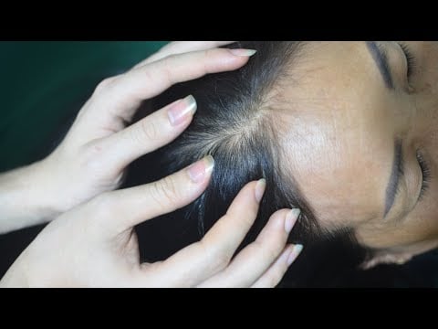 ASMR Head Scratching, Head Massage Real Person, Relaxing Hair Play For Cure Insomnia ( No Talking )