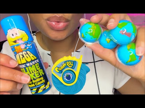 ASMR | Mega Slime Licker, Planet Gummi🌎  Gummy Roll Candy 🍬